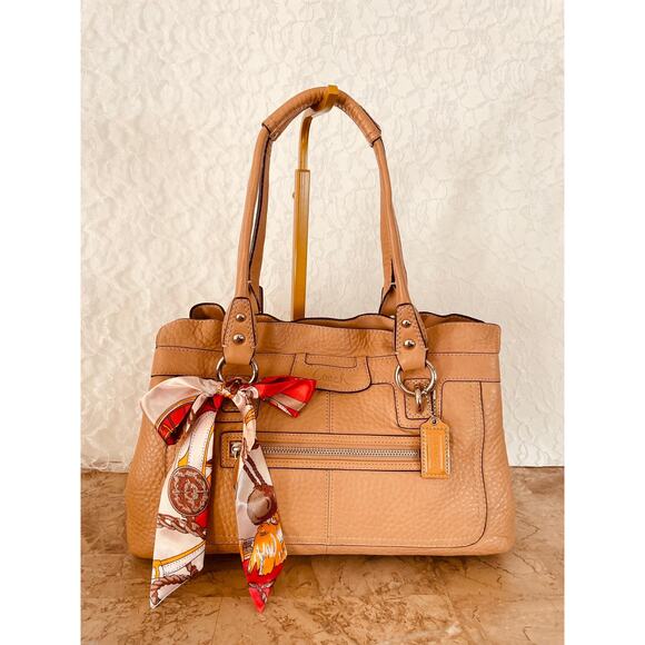 Coach penelope F14686 light melon pebble Leather Satchel BAG PURSE - Picture 1 of 9
